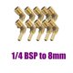 thumbnail image 1 of 3x1 / 4 8mm Codo Boquilla De Gas Latón Codo De Acoplamiento De Tubo De Manguera De Púas, 1 of 4