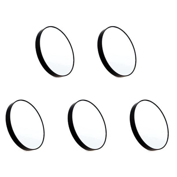5piezas 10X Maquillaje Espejo De Aumento Espejo Con Dos Ventosas Maquillaje Herramientas Espejo Redondo Espejo Grande Diez Veces De Aumento Negro