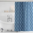 thumbnail image 4 of Blue Ombre Waterproof Fabric Shower Curtain, Modern Geometric Abstract Art Waterproof Fabric Shower Curtain for Bathroom Curtains Bathtubs Hotel Washable Shower Curtains with 12 Hooks Small 36x72in, 4 of 8