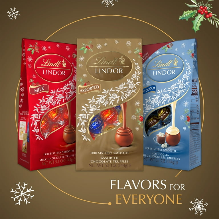 2 pack) Lindt LINDOR Assorted Chocolate Christmas Candy Truffles