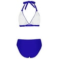 thumbnail image 6 of Enjoytime Bikini Sets for Women Sporty Two Piece Swimsuits Solid Color Halter Swim Top with High Waisted Bottom Bathing Suits for Women Tummy Control, 6 of 6