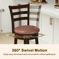thumbnail image 6 of Costway 26” Counter Height Swivel Barstools Set of 4 with Back, Faux Leather Seat for Pub, 6 of 9