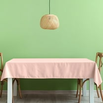 AuroraX Rectangular Plastic Table Cloth Disposable Party Outdoor Picnic Tablecloth Oil-Proof Pink 54x108in Wrinkle Resistant Solid Table Cover for 8 Foot Table