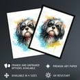 thumbnail image 2 of Shih Tzu Lovers Gift Watercolour Pet Portrait Painting Artwork Extra Large XL Wall Art Poster Print, 2 of 5