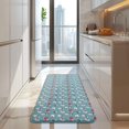thumbnail image 4 of Light Blue Christmas Snowman Pattern Kitchen Rug Mat,Kitchen Runner Rugs Non Skid Washable,Decorative Kitchen Floor Mats for Kitchen,Sink,Laundry,17"x47.2", 4 of 7