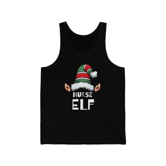 Nurse Elf Unisex Tank Top, XS-2XL Christmas Nurse Elves Nursing School