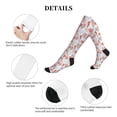 thumbnail image 5 of Lsque Tropical Corals Seahorse Pattern Sport Compression Socks for Men & Women 15-20 mmHg Knee High Nurse Pregnant Running Medical and Travel Athletic, 5 of 6