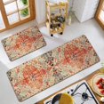 thumbnail image 5 of Boho Kitchen Rug Rectangle Red Blue Kitchen Rugs Non Slip Washable Set of 2 Washable Kitchen Mats Farmhouse Style Throw Rugs for Kitchen Long Rug, 5 of 6