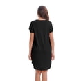 thumbnail image 3 of FEREMO Women Plus Size Nightgowns 2pc Short Sleeve Sleepwear Comfy Loose Sleepshirt with Pockets, 3 of 6