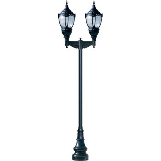 Dabmar Lighting GM8966-B-MT Cast Aluminum Dark Sky Top Decorative Base  Acorn Fixture 2 x 175W Metal Halide Multi-Tap - Black - Walmart.com