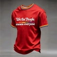 thumbnail image 3 of Men's We The People Means Everyone Simple Rainbow Stripe Pride Funny Tshirts Casual Short Sleeve Crew Neck Graphic Tees, 3 of 5