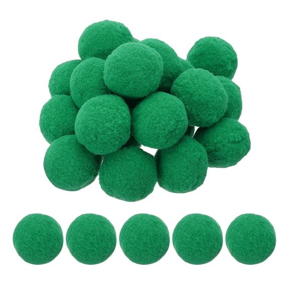 2inch Pom Poms for Crafts, 20pcs Pompoms for Crafts Puff Balls Bulk Fuzzy Balls for Hats Christmas Art DIY, Dark Green