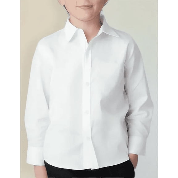 Camisa elegante para niño, manga larga, suave y cómoda, con bolsillo en el pecho, perfecta para bodas, fiestas, cumpleaños, desfiles, vacaciones y uso diario T8.