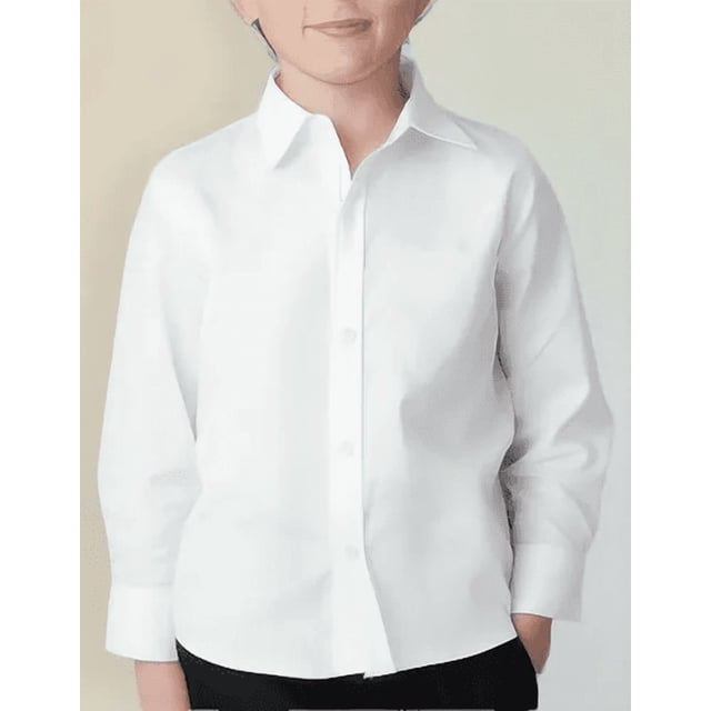 Camisa elegante para niño, manga larga, suave y cómoda, con bolsillo en el pecho, perfecta para bodas, fiestas, cumpleaños, desfiles, vacaciones y uso diario T8.