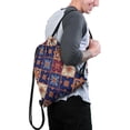 thumbnail image 2 of 13.5 x 16.5 Inch Waterproof Drawstring Backpack with Shoe Compartment – Lightweight Dry Wet Separation Gym Bag for Men Women & Teens, 2 of 5
