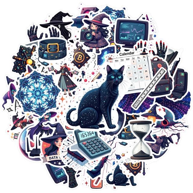 Stationery Stickers Galaxy Teacher Reward Stickers Technology Animal Stickers for Laptops Notebooks Suitcases