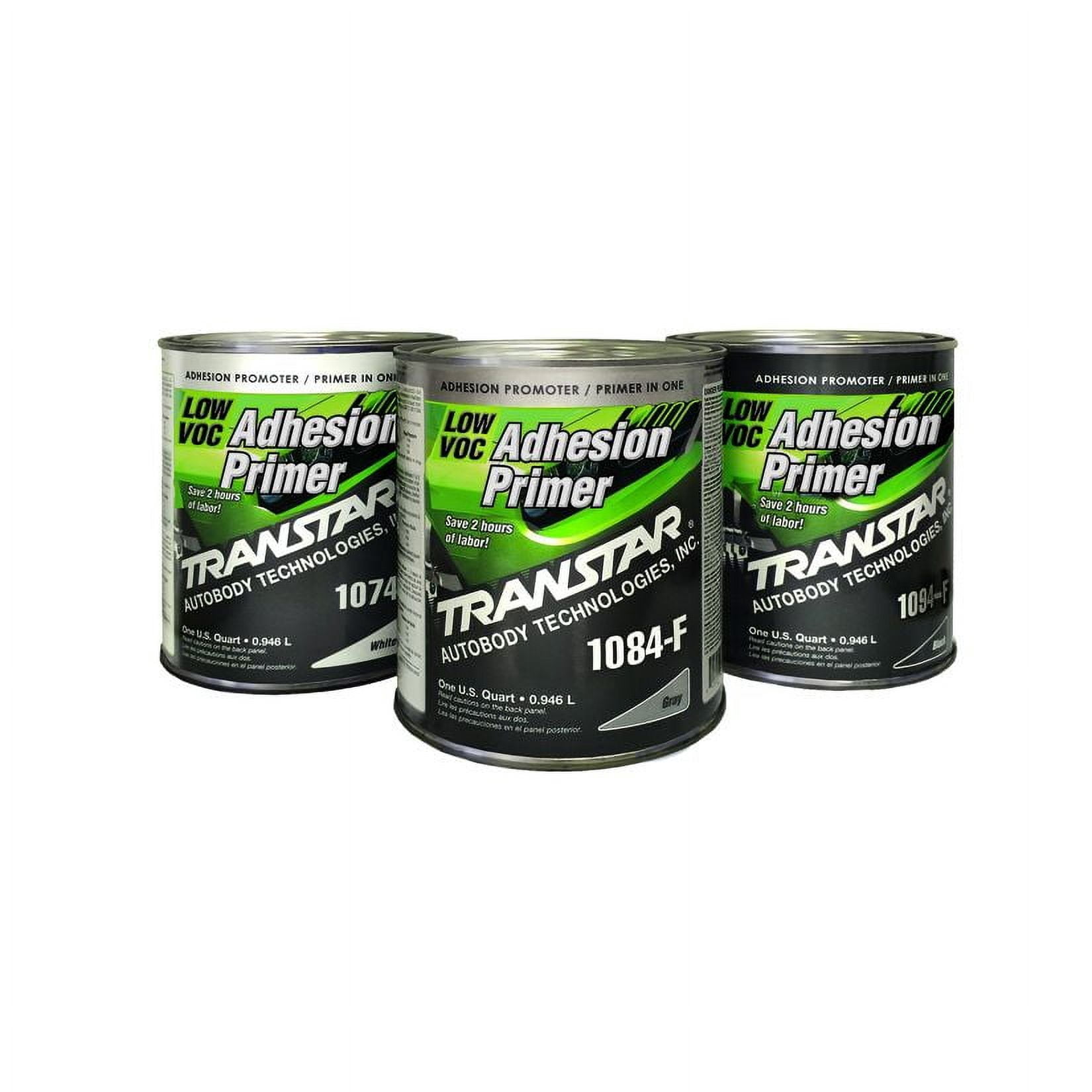 Transtar Autobody Products 1074 - Low VOC Adhesion Primer 422 Square Feet per Gallon - 1 Quart - White