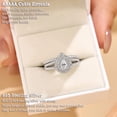 thumbnail image 6 of Newshe Wedding Rings for Women Engagement Ring Set 925 Sterling Silver 1.3ct Pear White Cz Size 6, 6 of 10