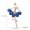 Blue Rhinestone Girl, variant on Charm Dancing Girl Crystal Pearl Brooch Pin Women Costume Jewellery Wedding New-Hoop gymnastics girl Green