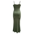 thumbnail image 4 of Jxzom Women Sleeveless Fish Tail Maxi Dress Spaghetti Strap Bodycon Long Dress Party Clubwear, 4 of 5