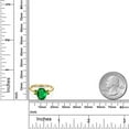 thumbnail image 6 of Gem Stone King 2.60 Ct Oval Green Nano Emerald Green Peridot 18K Yellow Gold Plated Silver Ring (Size 7), 6 of 6