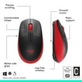thumbnail image 6 of Logitech M190 Wireless Mouse Full Size Comfort Curve Design 1000Dpi Red, 6 of 6