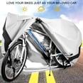 thumbnail image 2 of Bicycle Cover For 2 Bicycles Waterproof 210D Oxford Fabric Breathable Outdoor Bicycle Protective Cover With Lock Eyelets Protection, For Mountain Bikes And Racing Bikes 29 Inches, 2 of 7