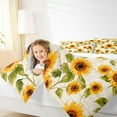 thumbnail image 4 of Manfei Retro Rustic Sunflower Bedding Comforter Set,Country Flower Floral Twin Comforter Sets,Yellow Beige Green Bedding Set For Men Women,Luxury Bedroom Decor,2pcs, 4 of 8