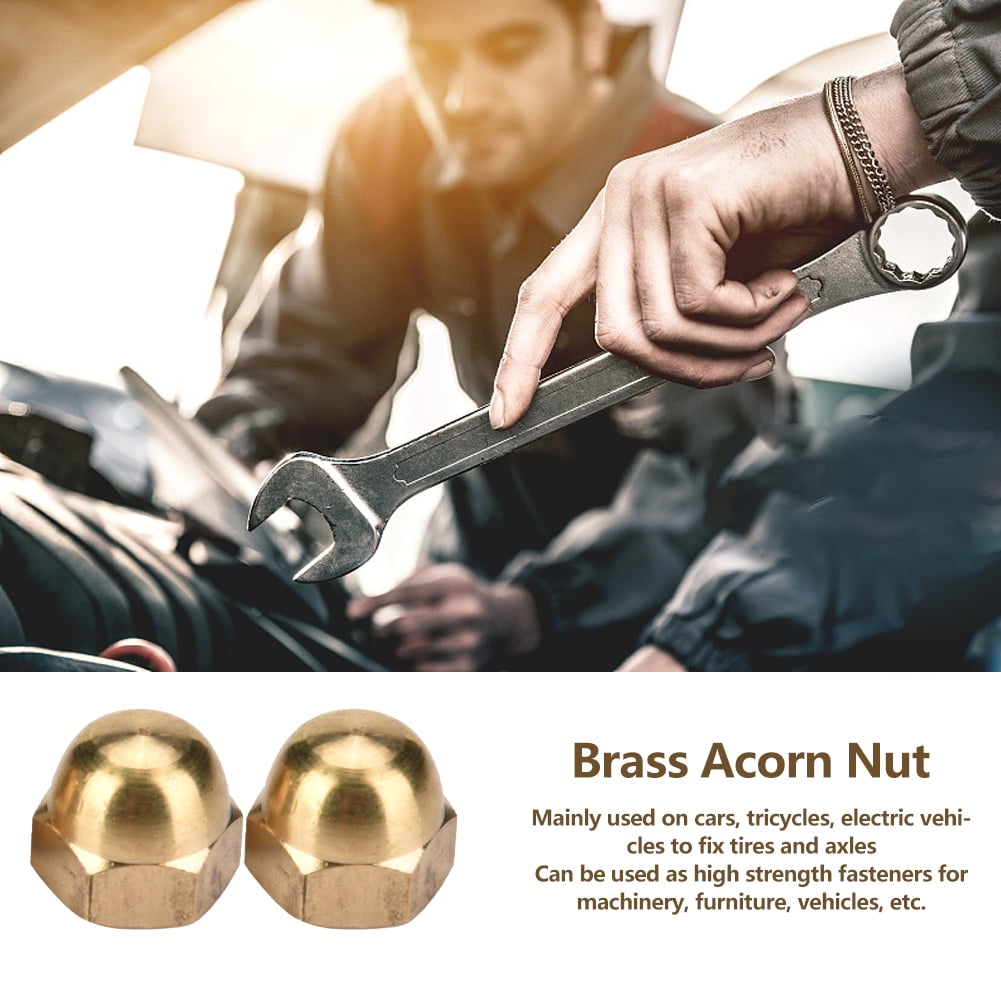 M3 Brass Acorn Nut Kit Dome Head Hex Nuts Set Vehicle Fasteners