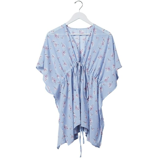 Design Imports 811049 Tunique Babydoll Rose Chatouillée à Nouer, Fleur de Jacinthe Bleue