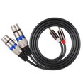 thumbnail image 1 of Dual for RCA Male to Dual XLR Female Audio Adapter Cable Patch Cord Double row PVC Wire, 1 of 4