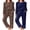 Navy Blue Dots/Leopard Print, variant on Ekouaer 2 Pack Women Pajama Long Sleeve Sleepwear Soft Loungewear Pjs Sets with Pockets