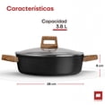 thumbnail image 4 of Ultrachef Arrocera Antiadherente Master Stone tapadera DE vidrio templado 3.8 L 28 cm, 4 of 5