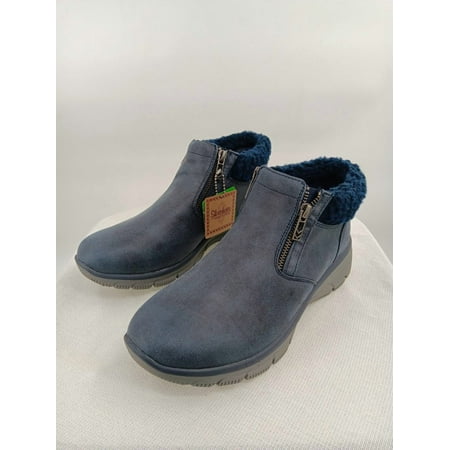 Easy Going Water Repellent Vegan Ankle Boots -Social Mode - Navy