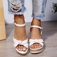 thumbnail image 1 of Cameland Women's Summer One-line Strap Solid Color Sandals Platform Wedges, 1 of 8
