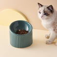 thumbnail image 6 of Raised Cat Food Bowl Kitty Drinking Bowl Protect Pet Spines Durable Cat Dishes Portable Tilted Elevated Cat Bowl for Kitten Small Dogs Puppy Blue, 6 of 9
