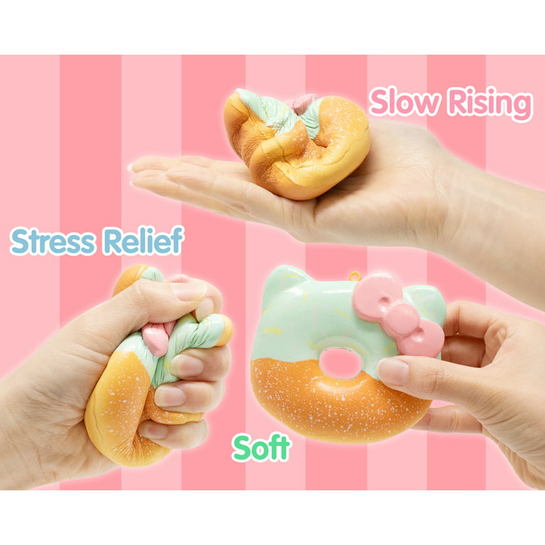 Feed på Bliver værre trojansk hest Hamee Squishies (Cute Donut Series - Cute Mint) Hello Kitty Donut Slow  Rising Squeeze Toy for Boys Girls Children Adults - Walmart.com