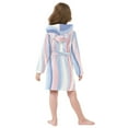 thumbnail image 7 of FORMRS Niños Bathrobe Unisex Hooded Robe Soft Plush Pajamas Sleepwear, Size 7-9T, Abstract Pink, 7 of 7