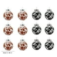 thumbnail image 3 of chaungfeng 12 Pcs Cowhide Printed Christmas Ball Ornaments, 2.36 Inch Plastic Western Cow Ornaments Country Western Party Decorations Rustic Xmas Baubles for Tree Home Gift(Black and Brown), 3 of 7