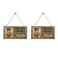 thumbnail image 3 of Yuarrent 2 piezas colgante de 4 de julio día de la independencia americana placa signos de garaje para hombres decoración del hogar pared Decoración del hogar JM01408 Yuarrent HA011982-01, 3 of 6