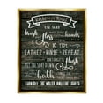 thumbnail image 3 of Stupell Industries Rustic Bathroom Rules Sign Good Hygiene List Metallic Gold Framed Floating Canvas Wall Art, 24x30, by CAD, 3 of 5