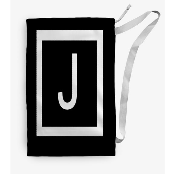 Simply Daisy Modern Monogram 28 x 36 inch J Laundry Bag