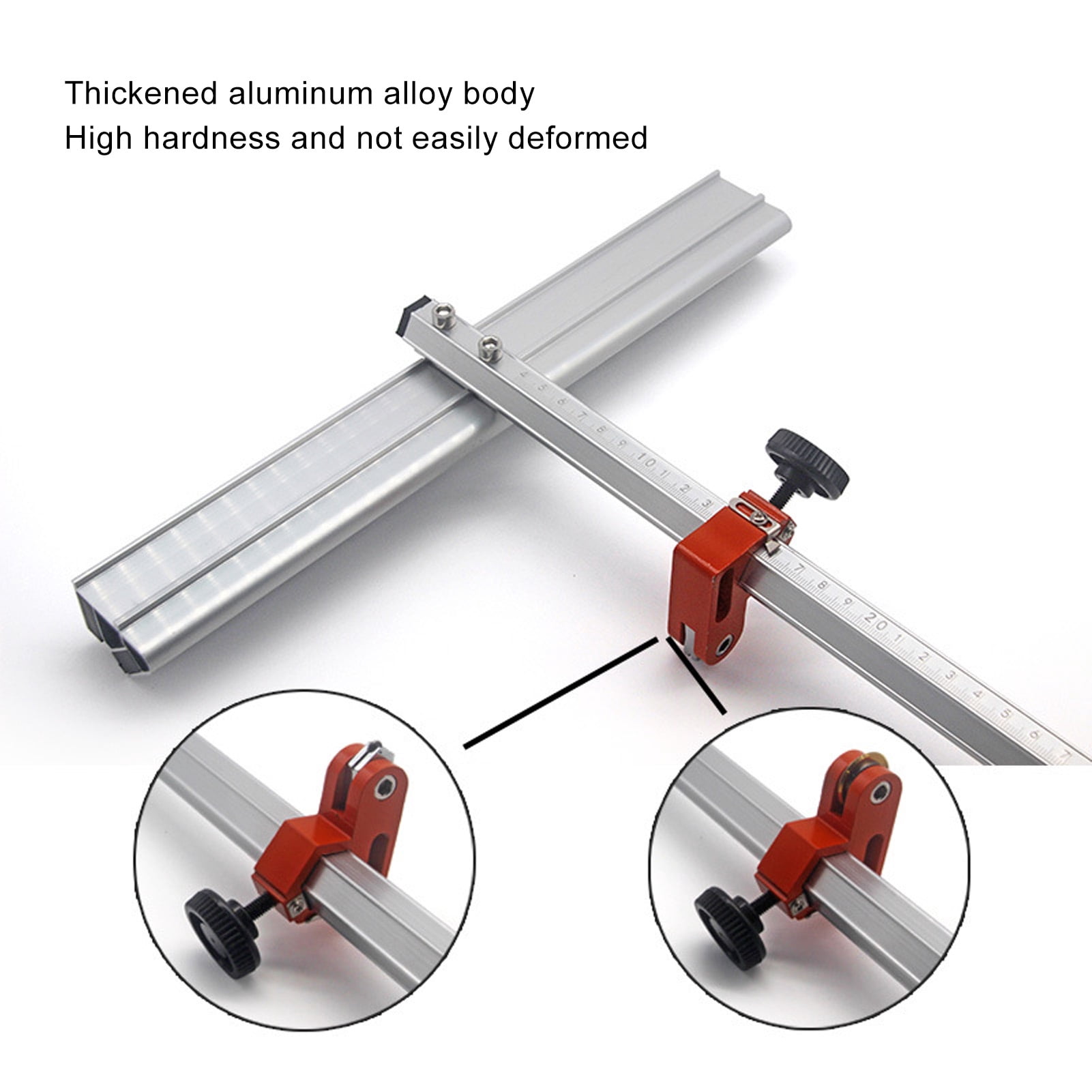 BIMZUC T-Type Push Glass Cutter 24 inches / 60 cm with 14 Rollers Aluminum Alloy Manual T Glass Cutting Tool for Thick Glass and Ceramic Tile Professional Heavy Duty Craft Tool