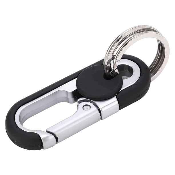 Llavero de anillo doble con muelle Snap, Soporte de llave de metal pesado para llave de enchufe, destornillador, llaves de coche