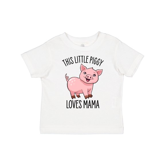 Inktastic This Little Piggy Loves Mama- cute Boys or Girls Toddler T-Shirt