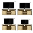 thumbnail image 5 of Seizeen Entertainment Center for TV, Oak TV Stand for 65in TV w/ LED Lights, Raised Media Console with Metal Legs, Large Storage TV Cabinet with Doors Home Furniture, 02, 5 of 15