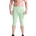 thumbnail image 5 of Breezora Compression Baselayer Shorts for Men Workout Running and Biking High Elastic Support Underwear with Seamless Comfort for Athletics XL Size Light Green, 5 of 10
