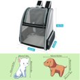 thumbnail image 3 of Dog and Cats Transport Bag, Spacious and Breathable Foldable Pet Mesh Backpack with Metal Structure, Stable and Comfortable Basket for Train, Car or Air Travel, 3 of 5