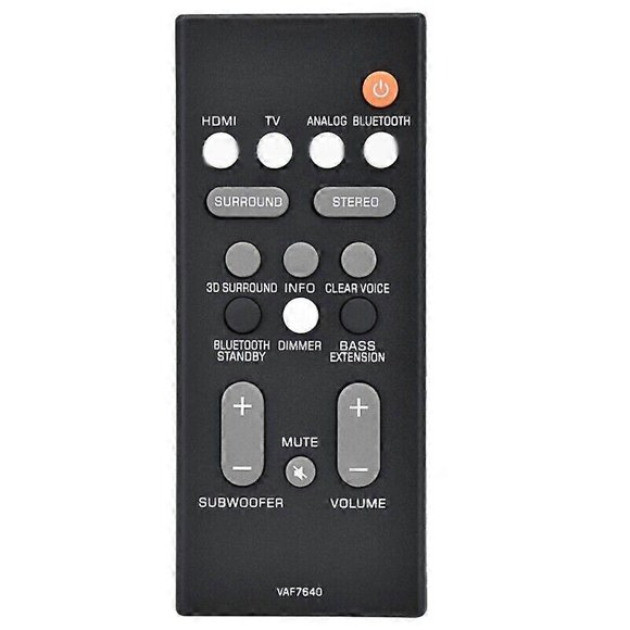 VAF7640 para Yamaha Sound Bar Control remoto ATS-1080 YAS-108 ATS1080 YAS108