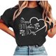 thumbnail image 1 of Tops de Manga Corta de Verano para las Mujeres Imprimir Blusa de Cuello Redondo, Moda Ligera de Poliéster Spandex, 1 of 5